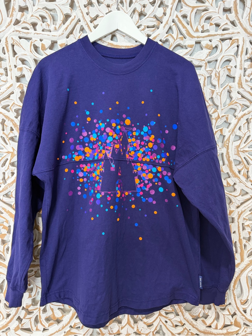 Purple Castle Graphic Long Sleeve Spirit Jersey - Picture 1 of 2